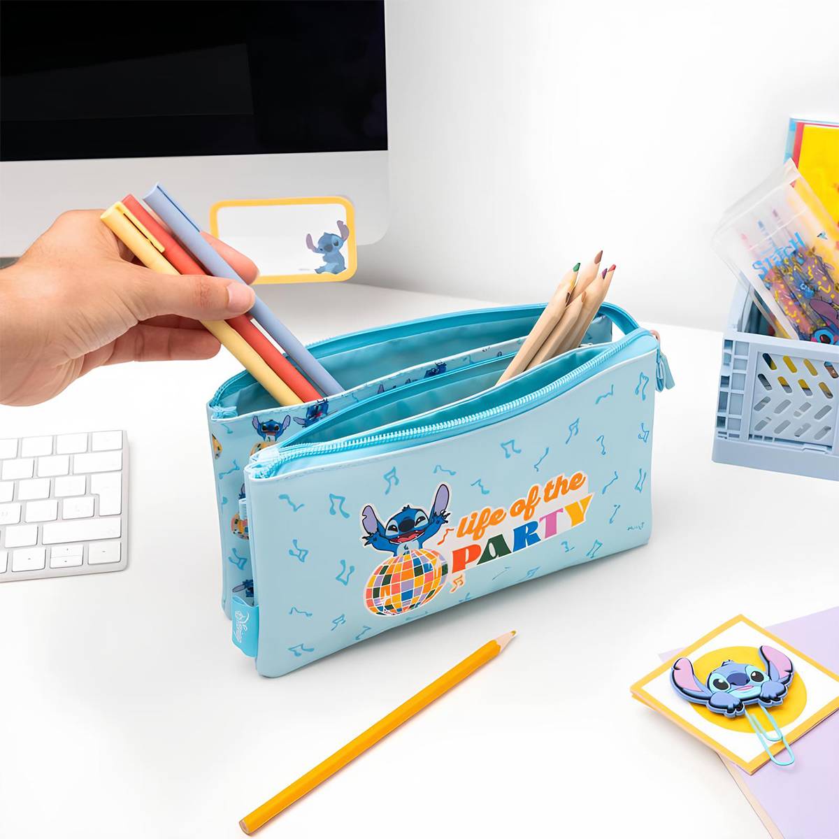 Trousse à Crayons Stitch Collection Waves 3 Compartiments Zippés-4