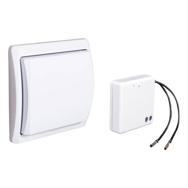 Kit interrupteur va et vient sans fil,  portée 70m, 433,92 Mhz, 300W max, 230V -  Tibelec