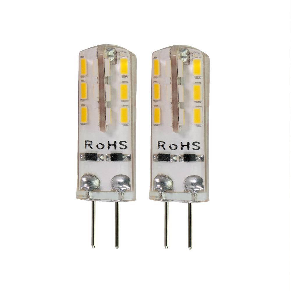 Lot 2 Ampoules LED G4 Diam. 10mm, 0.05W, 3.8 lumens, 3000K blanc chaud, basse consommation - Tibelec-0
