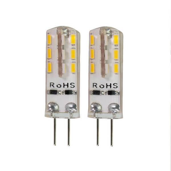 Lot 2 Ampoules LED G4 Diam. 10mm, 0.05W, 3.8 lumens, 3000K blanc chaud, basse consommation - Tibelec