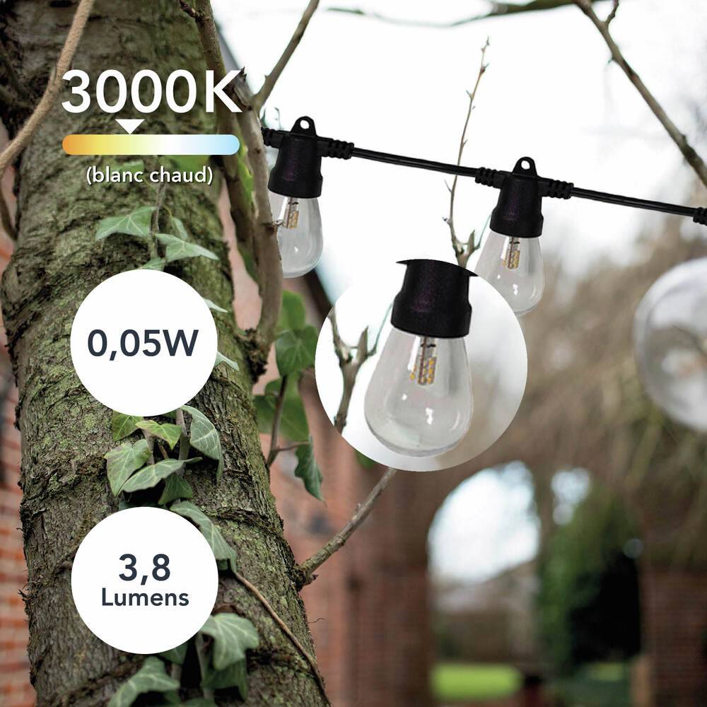 Lot 2 Ampoules LED G4 Diam. 10mm, 0.05W, 3.8 lumens, 3000K blanc chaud, basse consommation - Tibelec-2