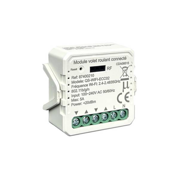 Module volet roulant connecté Wi-Fi, compatible assistants vocaux - Tibelec