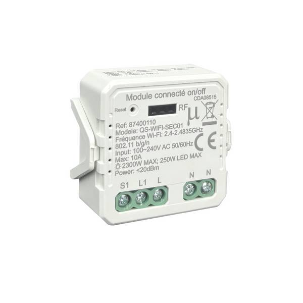 Module d'éclairage connecté Wi-fi on/off, compatible assistants vocaux - Tibelec