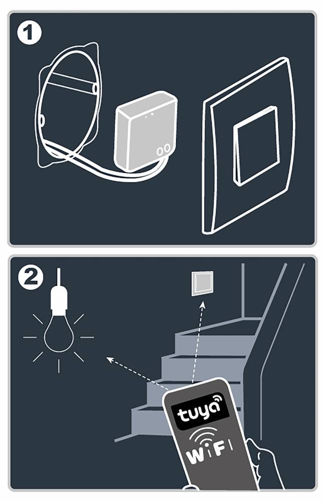 Module d'éclairage connecté Wi-fi on/off, compatible assistants vocaux - Tibelec-2