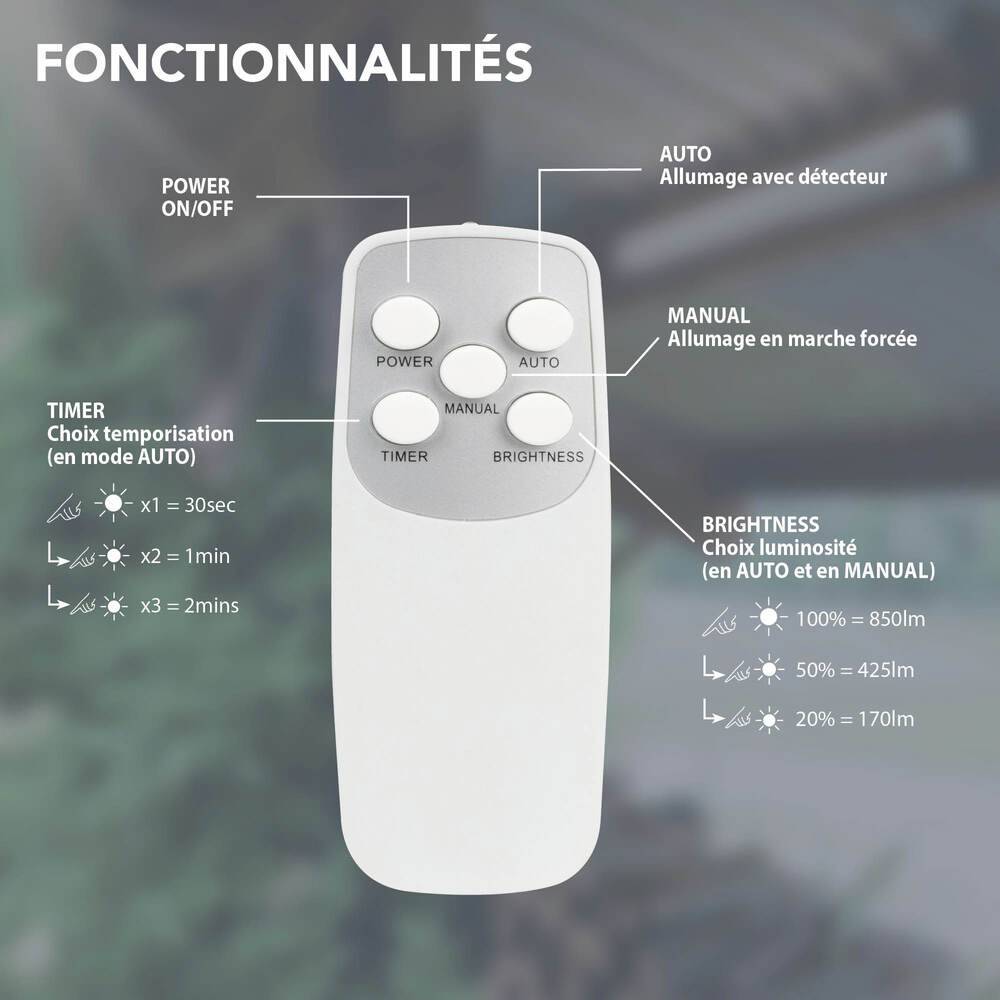 Réglette solaire LED long. 60cm, 5W, 850 lm, IP65, 4000K, batterie remplaçable, crépusculaire, garantie 3 ans - Tibelec-1
