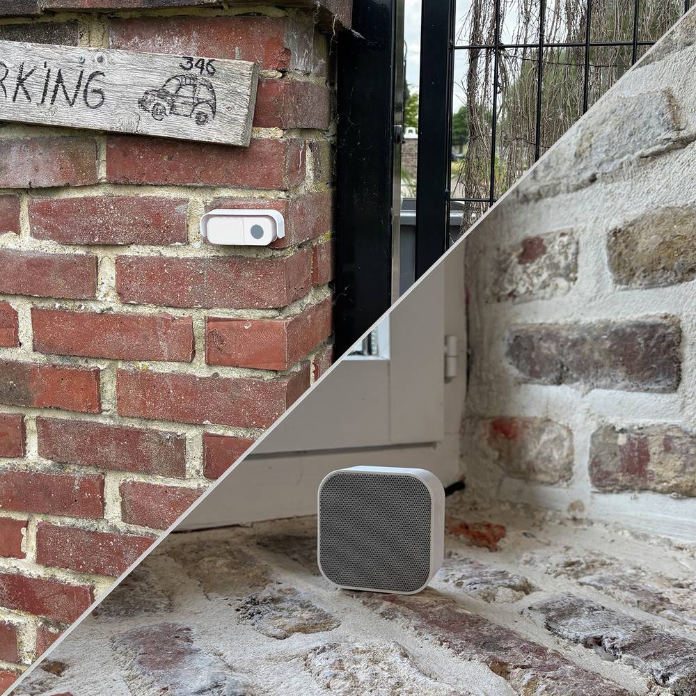 Kit carillon sans fil à piles + bouton, portée de détection, 100M, 36 mélodies, garantie 5 ans- Tibelec-4