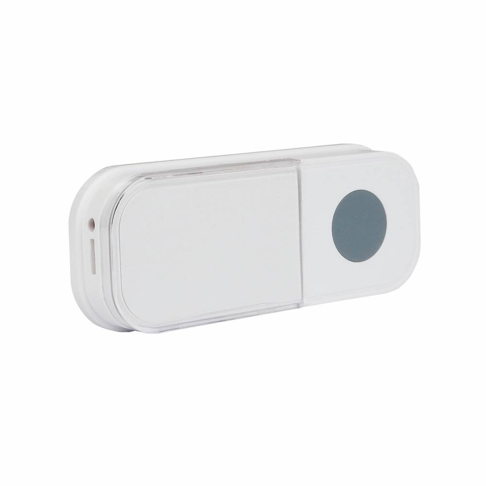 Bouton carrillon à pile, sans fil avec porte-étiquette, IP44, garantie 5 ans - Tibelec-0