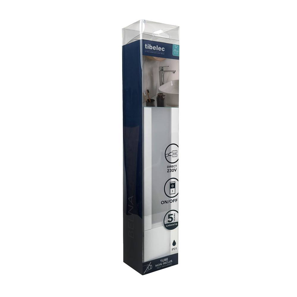 Applique sans tube, Blanc 13W max, IP21, interrupteur on/off, culot S19, bornier intégré, garantie 5 ans - Tibelec-2