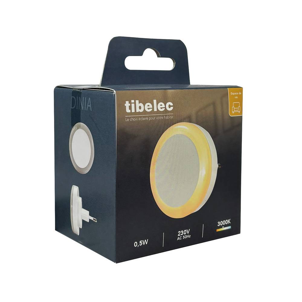 Veilleuse LED 0.5W, 6 lumens, 3000K blanc-chaud - Tibelec-2
