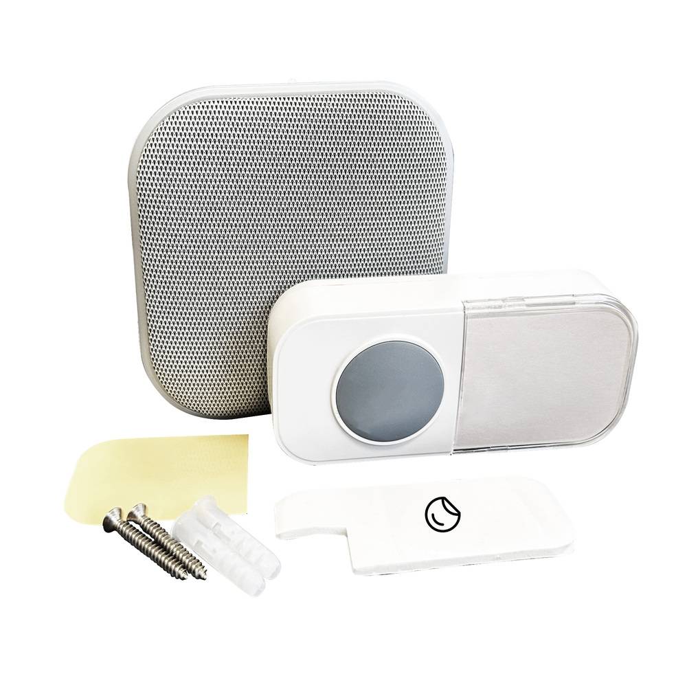 Kit carillon enfichable + bouton cinétique sans fil et sans pile, portée 150m, 36 mélodies, garantie 5 ans- Tibelec-1