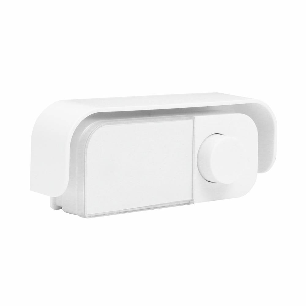 Bouton de carrillon à visière, filaire avec porte-étiquette, IP44, garantie 5 ans - Tibelec-0