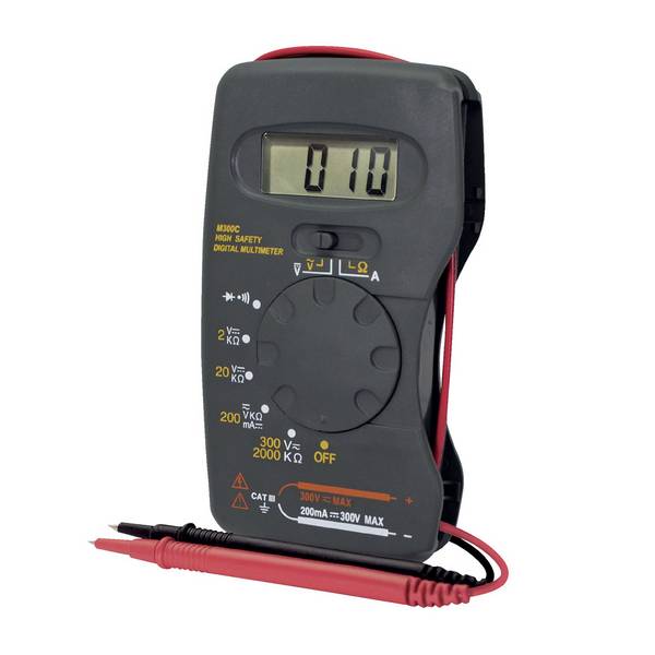 Multimètre digital de poche, 6 fonctions, 300 V, cat III- Tibelec