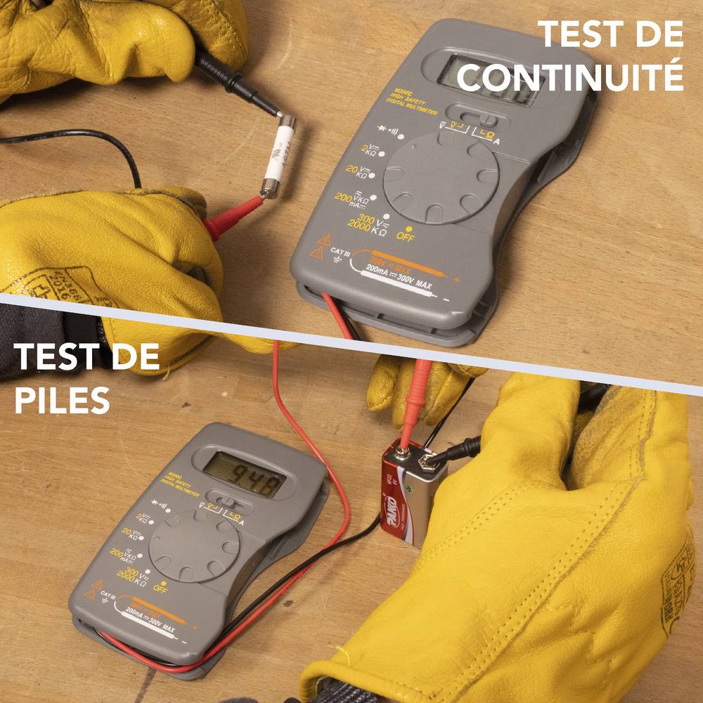 Multimètre digital de poche, 6 fonctions, 300 V, cat III- Tibelec-2