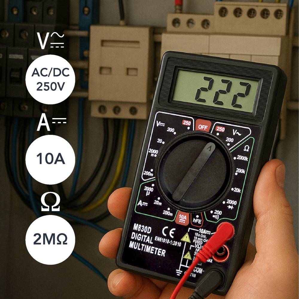 Multimètre digital compact, 7 fonctions, 250V, cat III - Tibelec-3