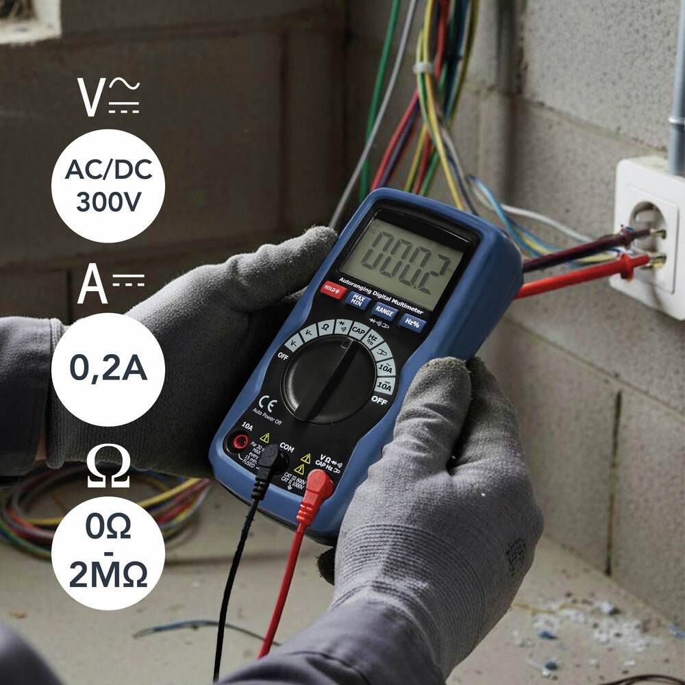 Multimètre digital de poche, 6 fonctions, 300V, cat III - Tibelec-4