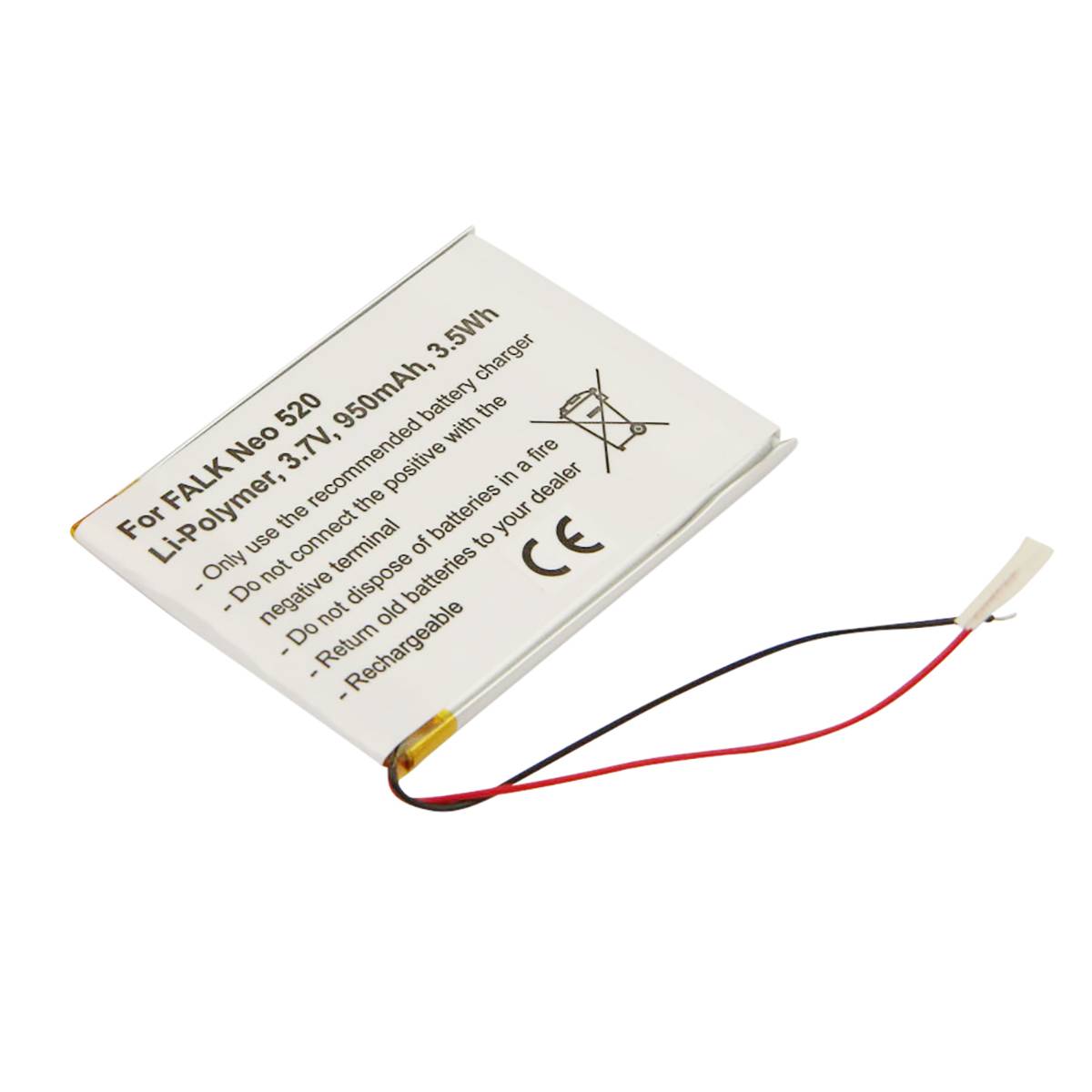 Batterie GPS pour FALK Neo 520 Li-Polymer 3.7V 950mAh 3.5Wh-1