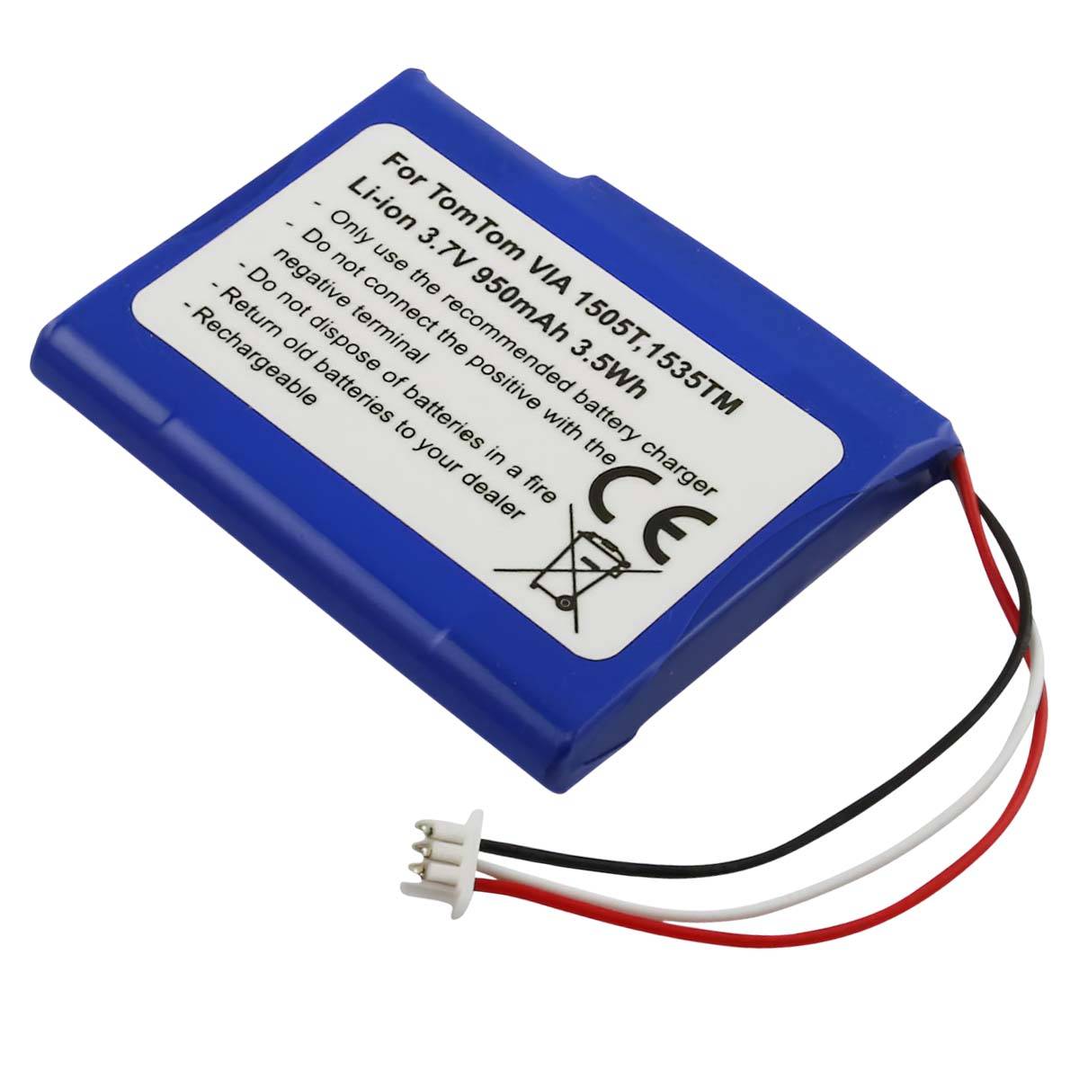 Batterie Li-ion 3.7V pour GPS TomTom VIA 1505T Compatible KL1 950mAh-1
