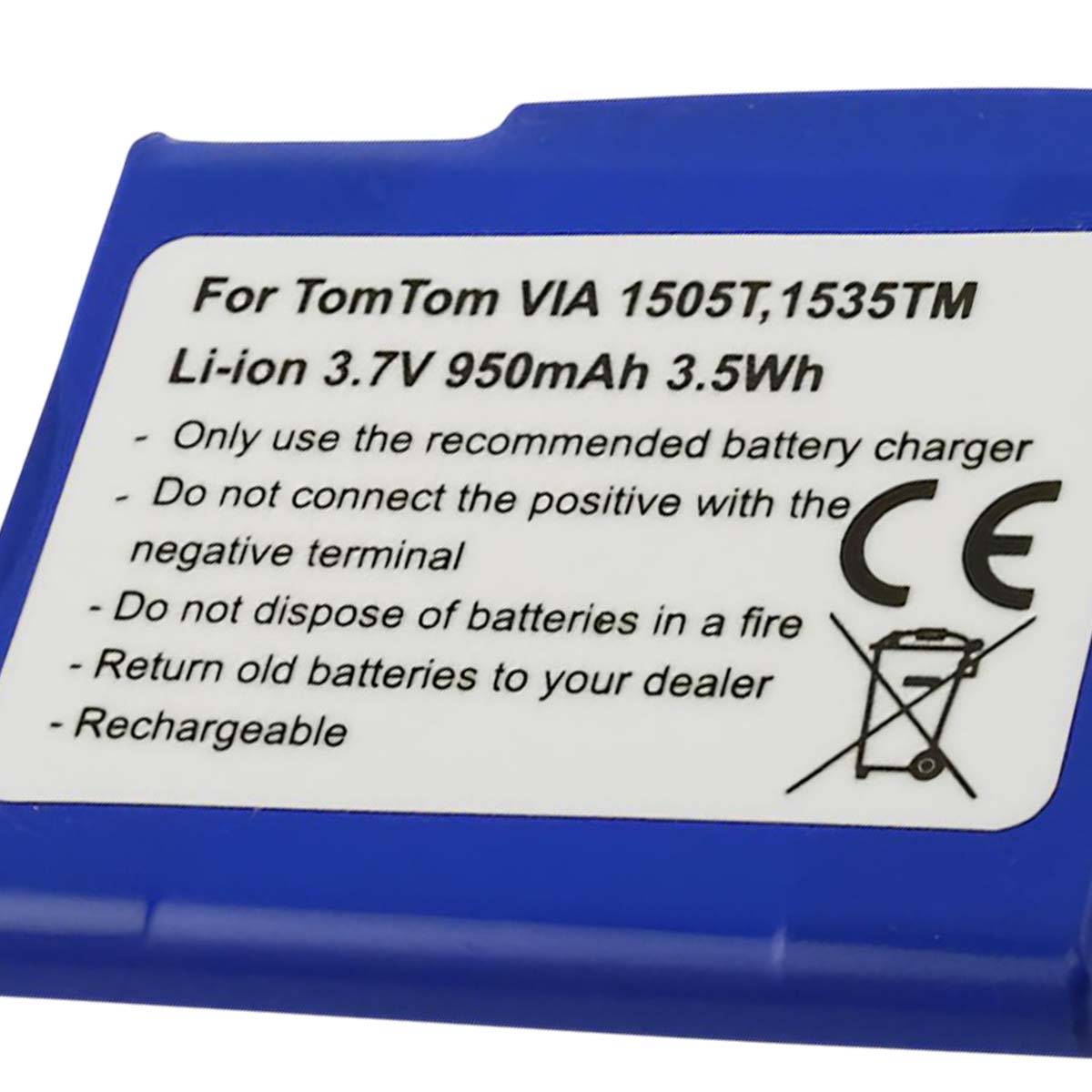 Batterie Li-ion 3.7V pour GPS TomTom VIA 1505T Compatible KL1 950mAh-3