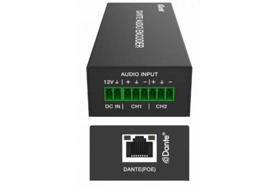 ALTIMIUM - Encodeur DANTE Audio Analogique 2 canaux avec PoE