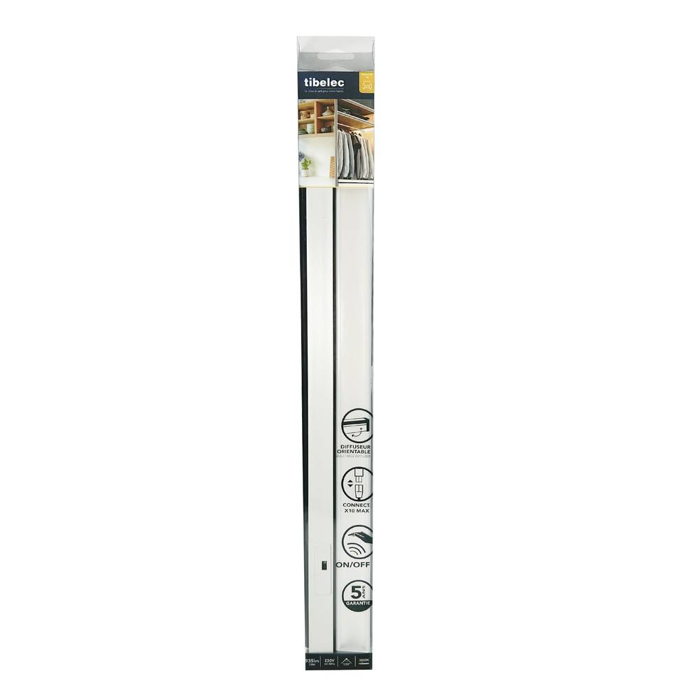 Réglette LED orientable argent 10W 935 lm 3000K interrupteur infrarouge intensité variable Gar. 5 ans-4