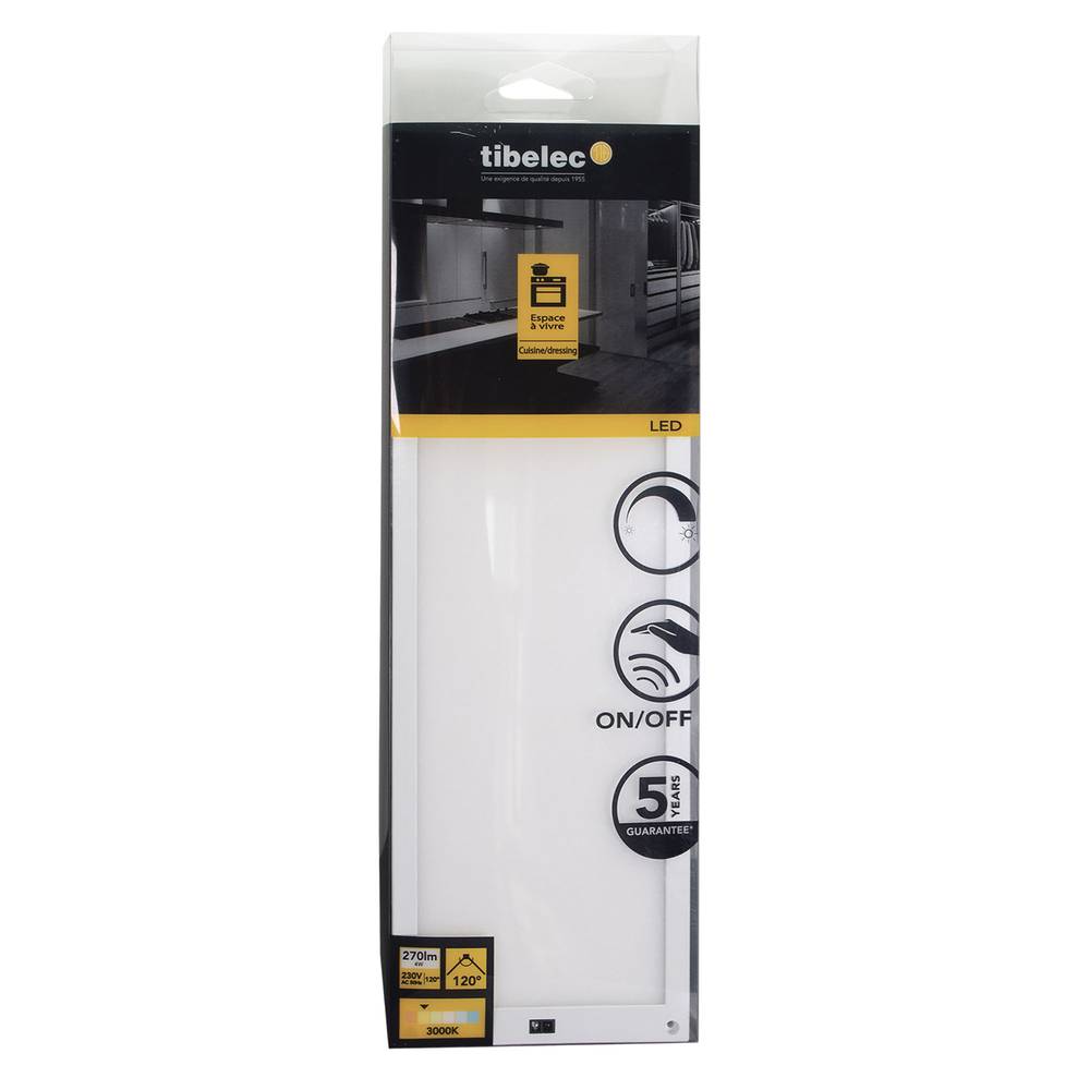 Réglette LED Blanc 4W 270 lm 3000K extra plate intensité variable interrupteur infrarouge Gar. 5 ans-4