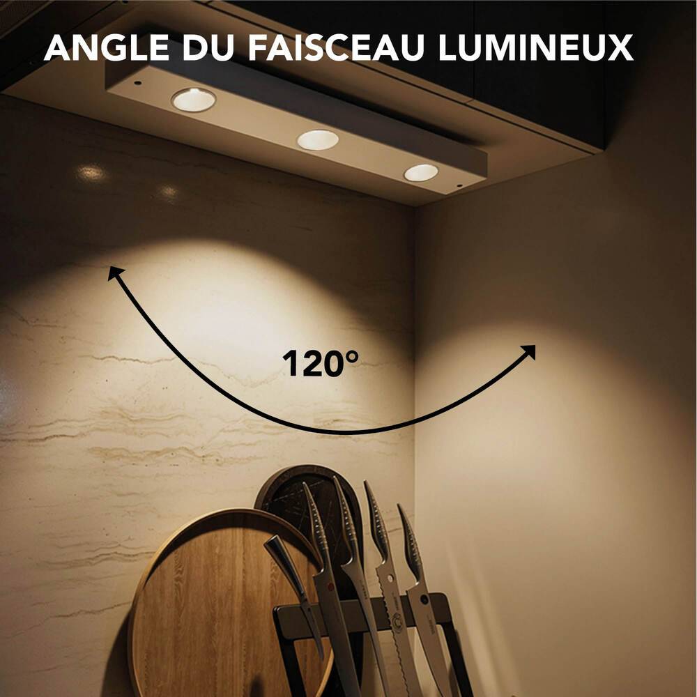 Réglette LED Blanc 10W, 935 lumens, 4000K, interrupteur infrarouge, bornier connexion intégré, garantie 5 ans - Tibelec-2