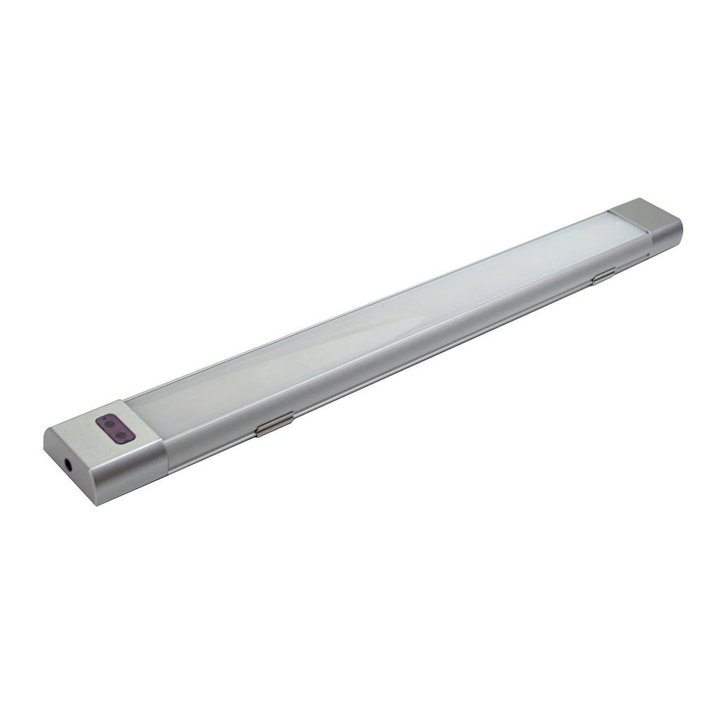 Réglette LED Argent 8W max, 800 lm, intensité variable 3000 à 6500K, inter. infrarouge, garantie 5 ans - Tibelec-0