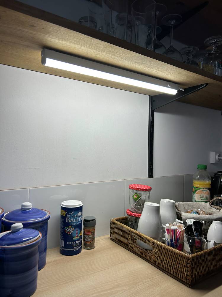 Réglette LED Blanc 4W, 369 lumens, 4000K, interrupteur on/off, bornier de connexion intégré, garantie 5 ans - Tibelec-2