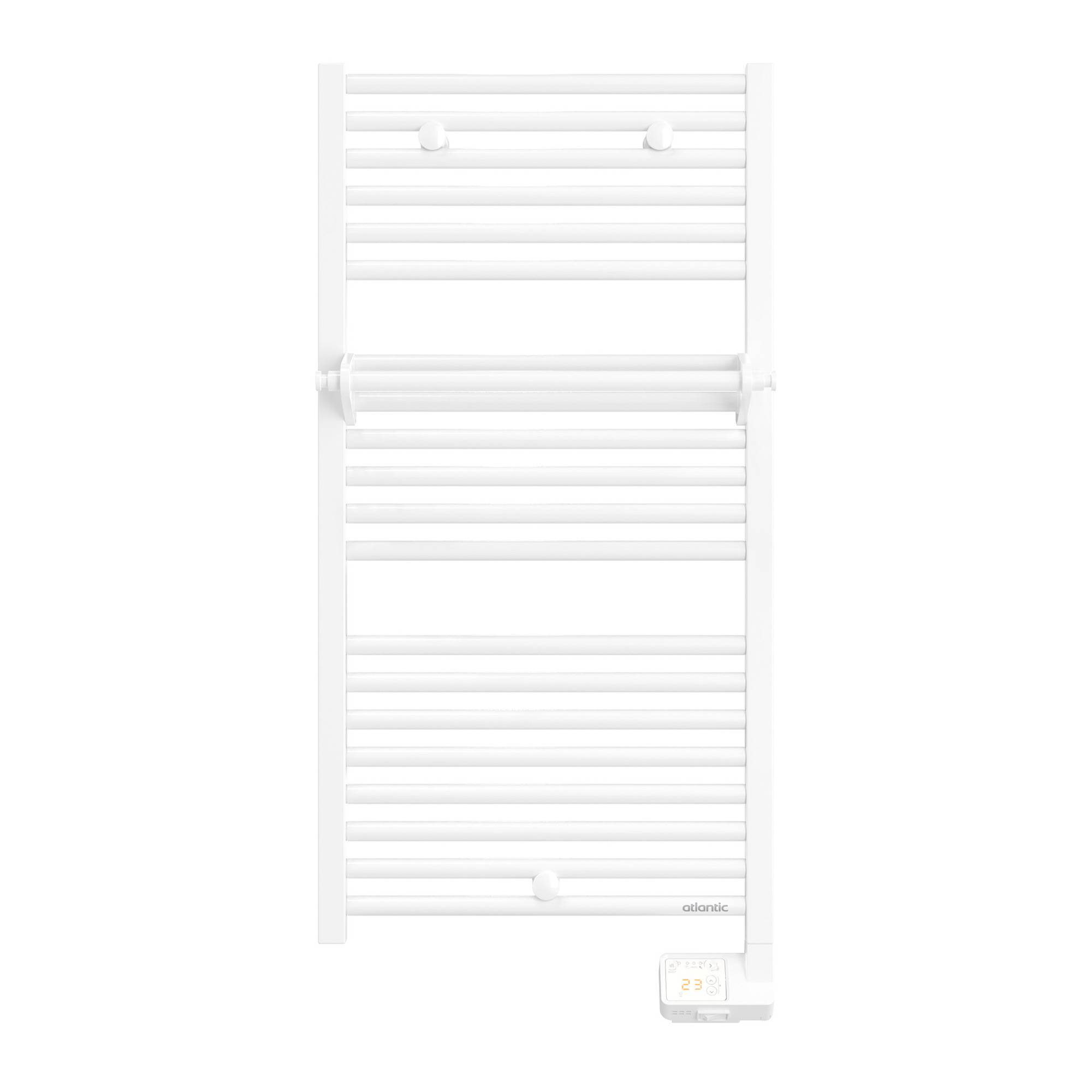 Sèche-serviettes électrique 2012 digital étroit blanc 500W - ATLANTIC - 831412-0