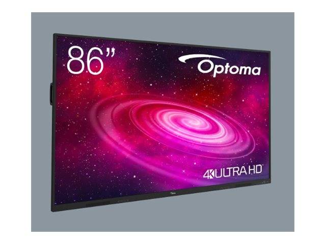 OPTOMA 1861RK ENI 86p 4K UHD 3840 x 2160 multitouch 40pts android/40pts Win 350cd/m2 8Go/64Go 6ms-1