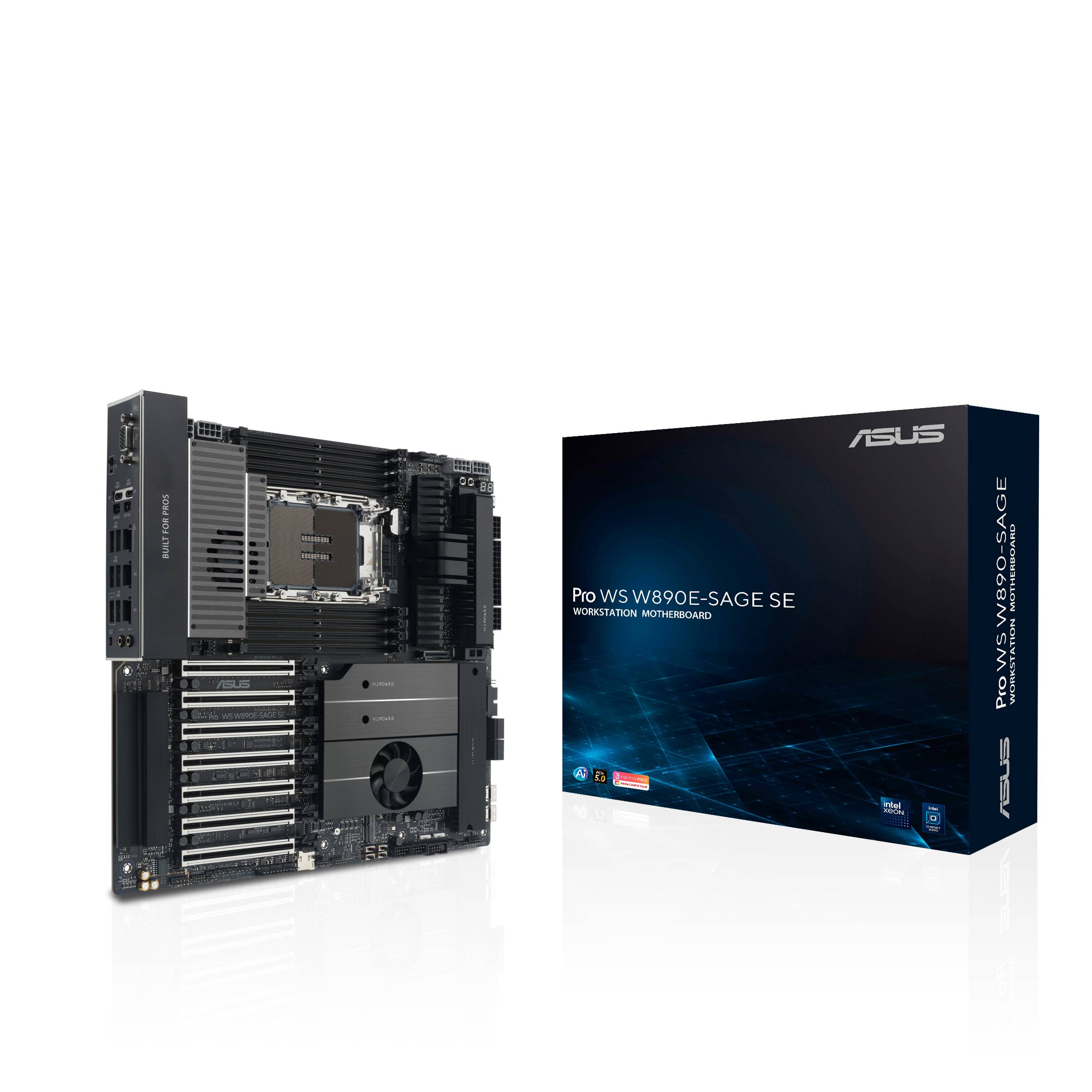 ASUS Pro WS W890E-SAGE SE, Intel, LGA 4710-2, Intel® Xeon®, LGA 4710-2, DDR5-SDRAM, DIMM-0
