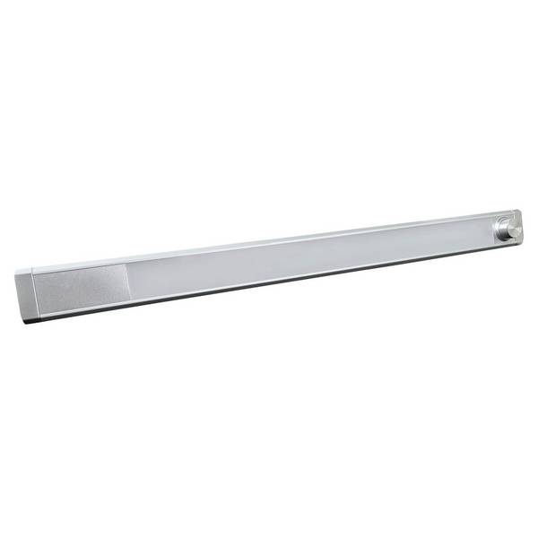 Réglette LED Argent 8W, 560 lm, intensité variable 3000 à 6500K, cordon alimentation integré, garantie 5 ans - Tibelec
