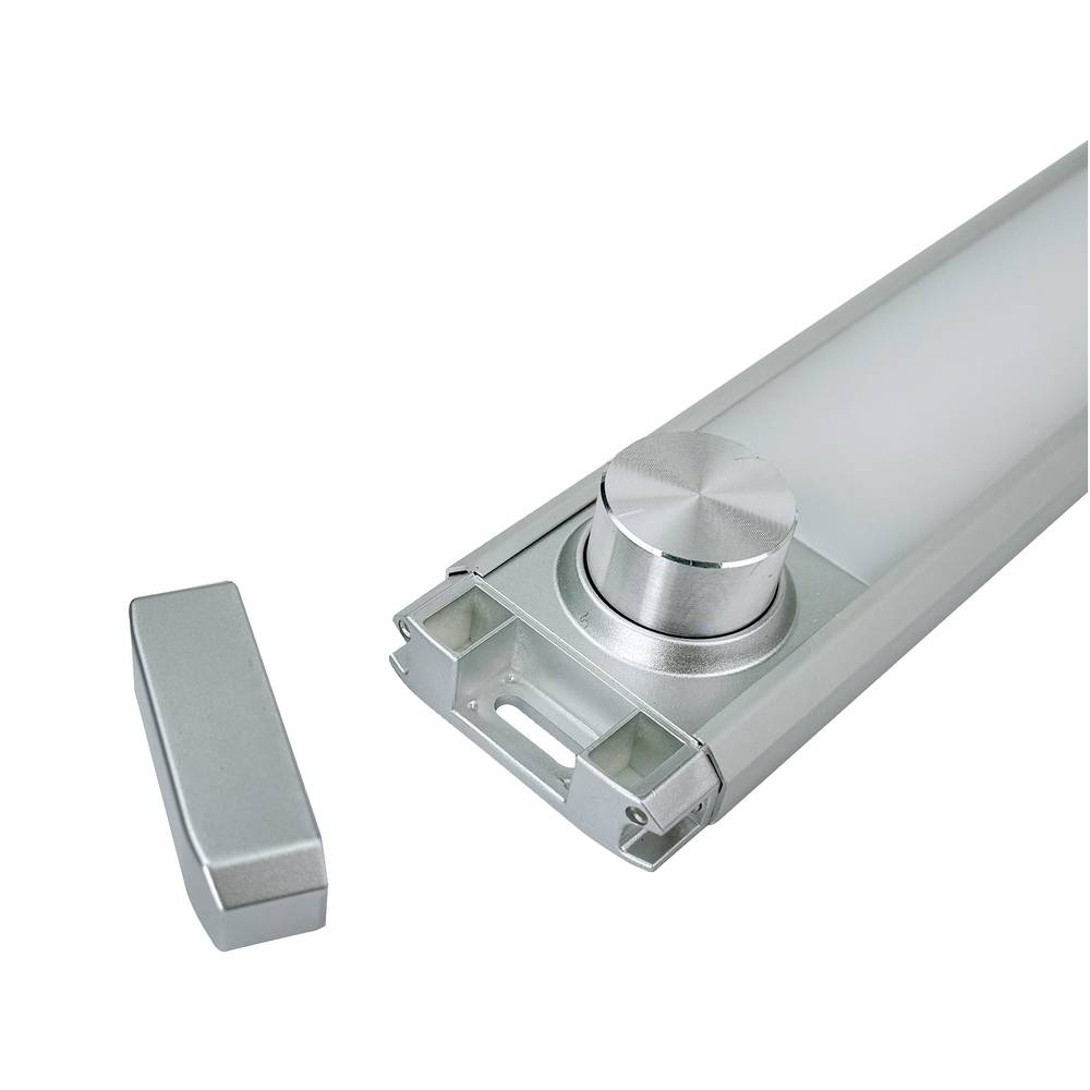 Réglette LED Argent 8W, 560 lm, intensité variable 3000 à 6500K, cordon alimentation integré, garantie 5 ans - Tibelec-1