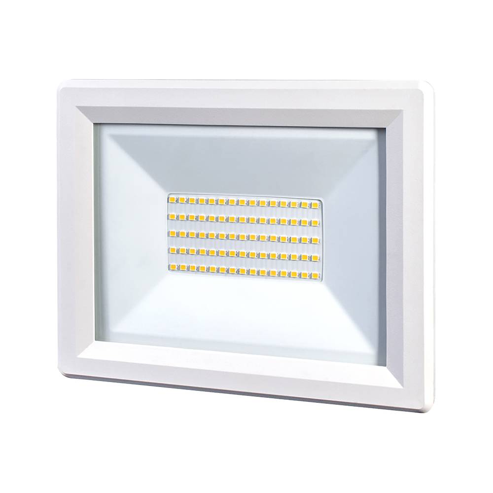 Projecteur LED Blanc 50W, 5500 lumens, IP65, 4000K Blanc-neutre, connecteur rapide, fixation orientable 3D - Tibelec-0