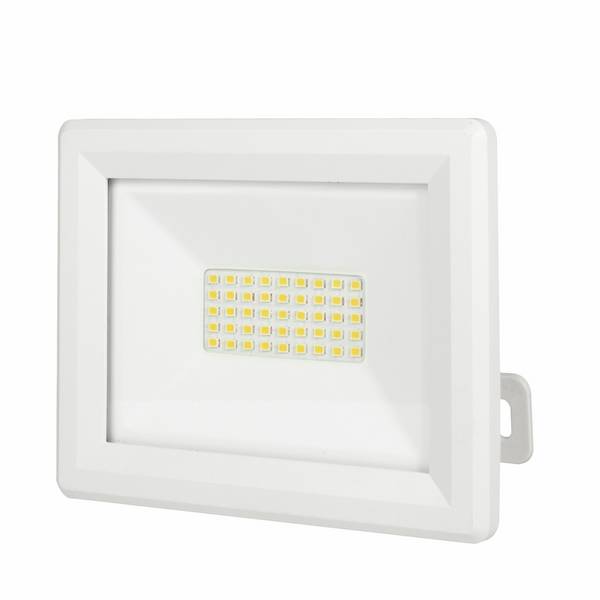 Projecteur LED Blanc 30W, 3300 lumens, IP65, 4000K Blanc-neutre, connecteur rapide, fixation orientable 3D - Tibelec
