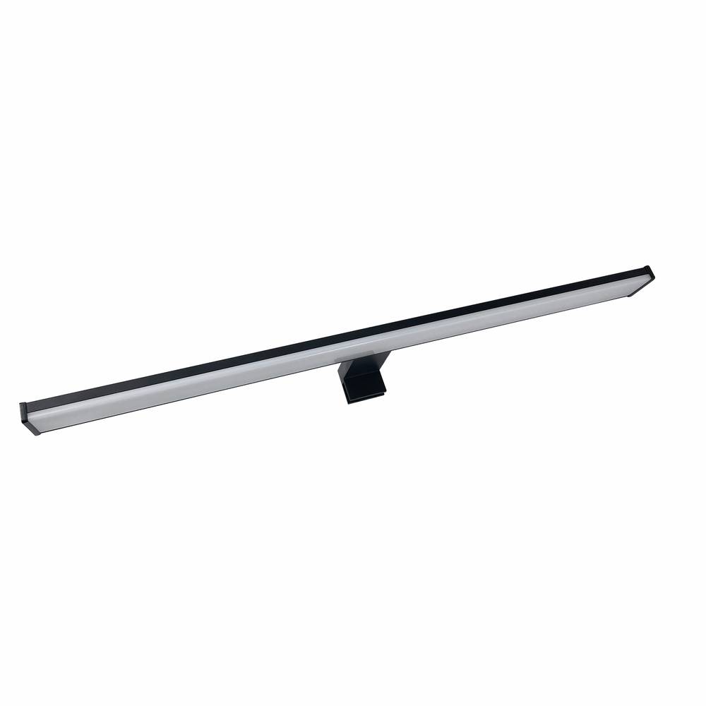 Aplique miroir LED noir 60cm, 12W, 4000 lm, IP44, 4000K, 3 types de fixation, bornier intégré, garantie 5 ans - Tibelec-0