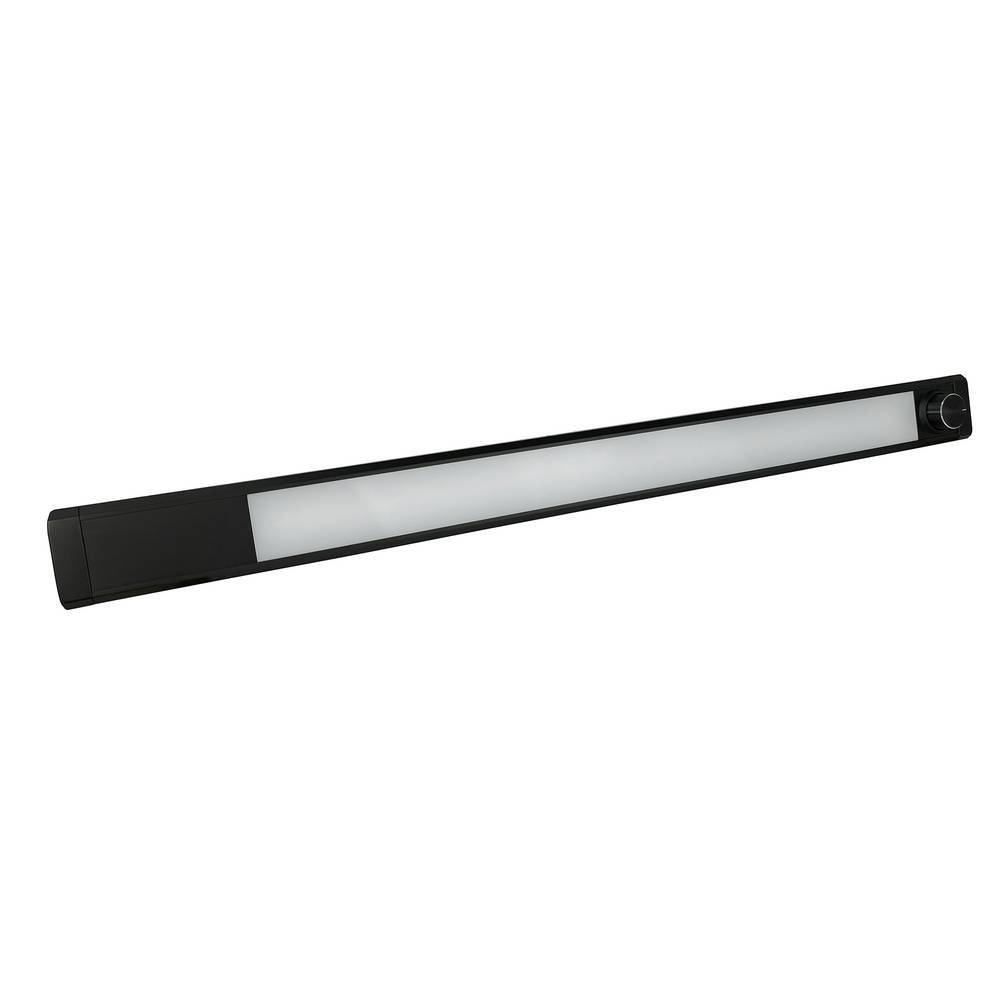 Réglette LED noir 8W, 560 lm, intensité variable 3000 à 6500K, cordon alimentation integré, garantie 5 ans - Tibelec-0