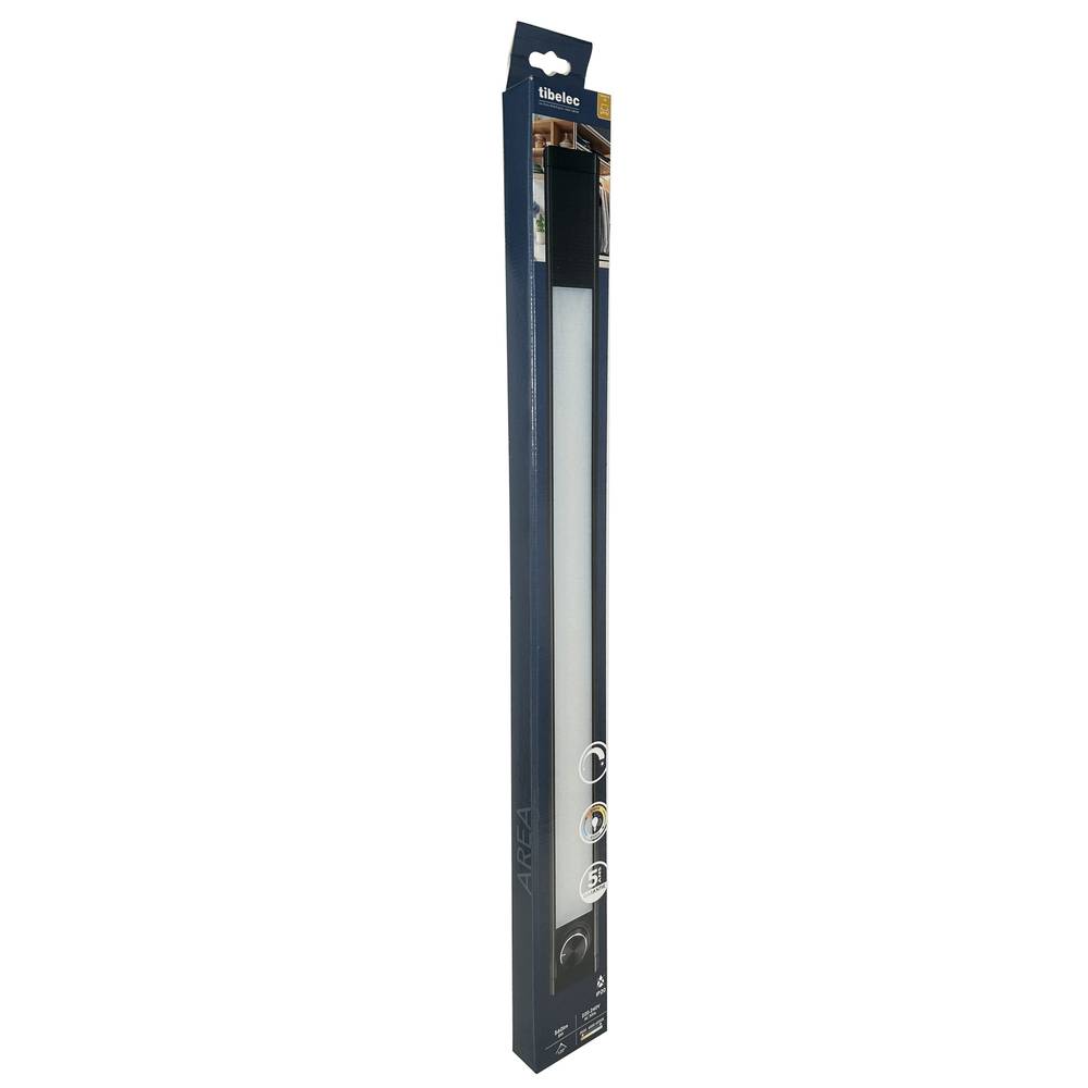 Réglette LED noir 8W, 560 lm, intensité variable 3000 à 6500K, cordon alimentation integré, garantie 5 ans - Tibelec-4