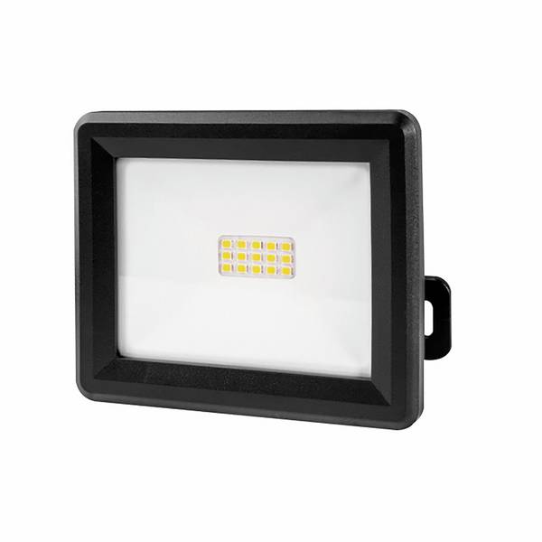 Projecteur LED Noir 10W, 940 lumens, IP65, 4000K Blanc-neutre, connecteur rapide, fixation orientable 3D - Tibelec
