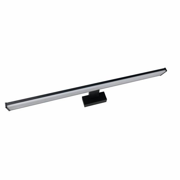 Réglette Miroir LED Noir 12W, 1000lumens, IP44, 4000K, bornier de connexion intégré, garantie 5 ans - Tibelec