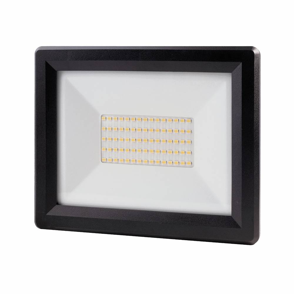 Projecteur LED Noir 50W, 5500 lumens, IP65, 4000K Blanc-neutre, connecteur rapide, fixation orientable 3D - Tibelec-0