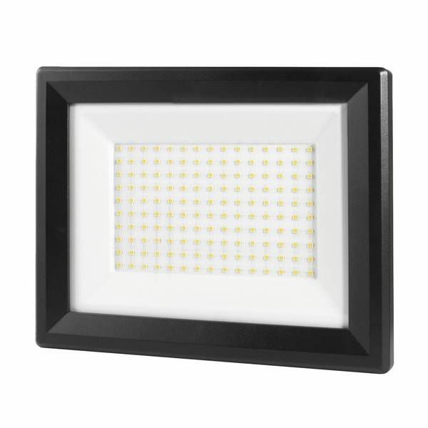 Projecteur LED Noir 100W, 11000 lumens, IP65, 4000K Blanc-neutre, connecteur rapide, fixation orientable 3D - Tibelec