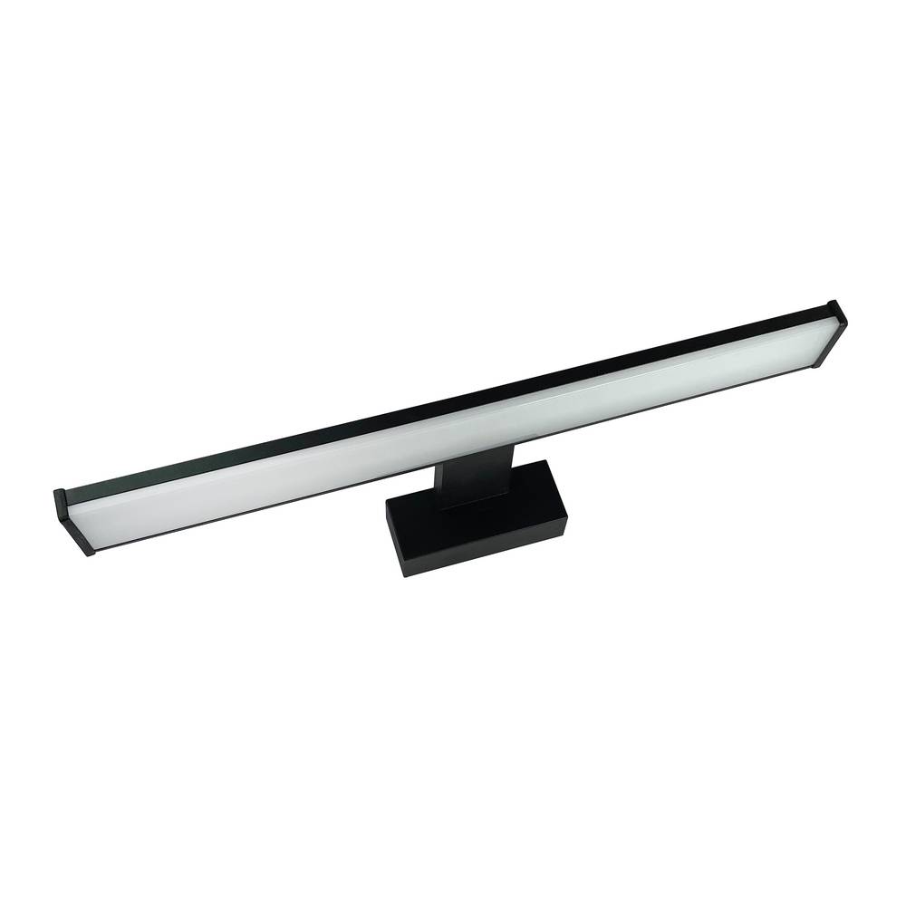 Réglette Miroir LED Noir 8W, 650 lumens, IP44, 4000K, bornier de connexion intégré, garantie 5 ans - Tibelec-0
