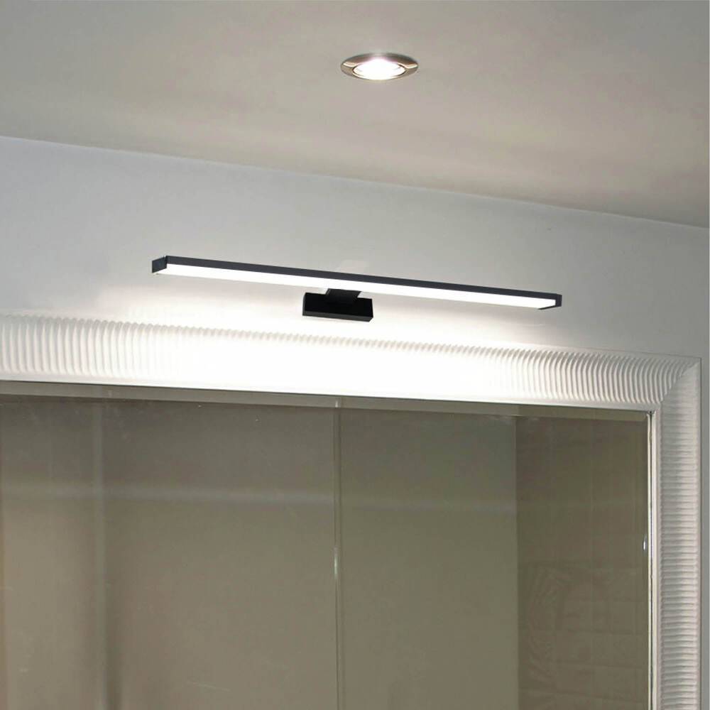 Réglette Miroir LED Noir 8W, 650 lumens, IP44, 4000K, bornier de connexion intégré, garantie 5 ans - Tibelec-2