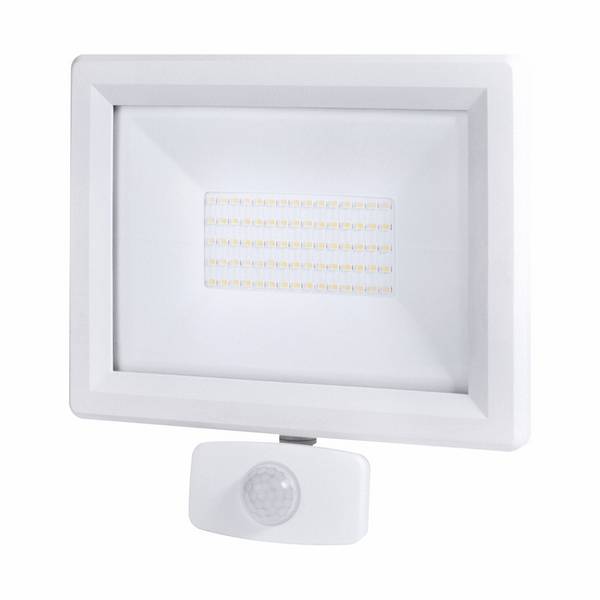 Projecteur LED Blanc 50W 5500lmIP65 4000K  détecteur de mouvement 3 réglages  fixation orientable 3D