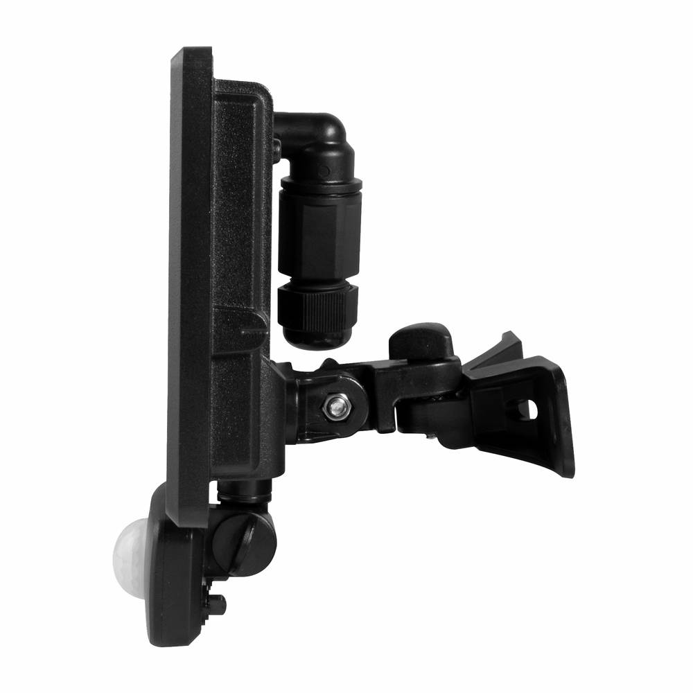 Projecteur LED Noir 30W 3300lm IP65 4000K détecteur de mouvement 3 réglages fixation orientable 3D-2