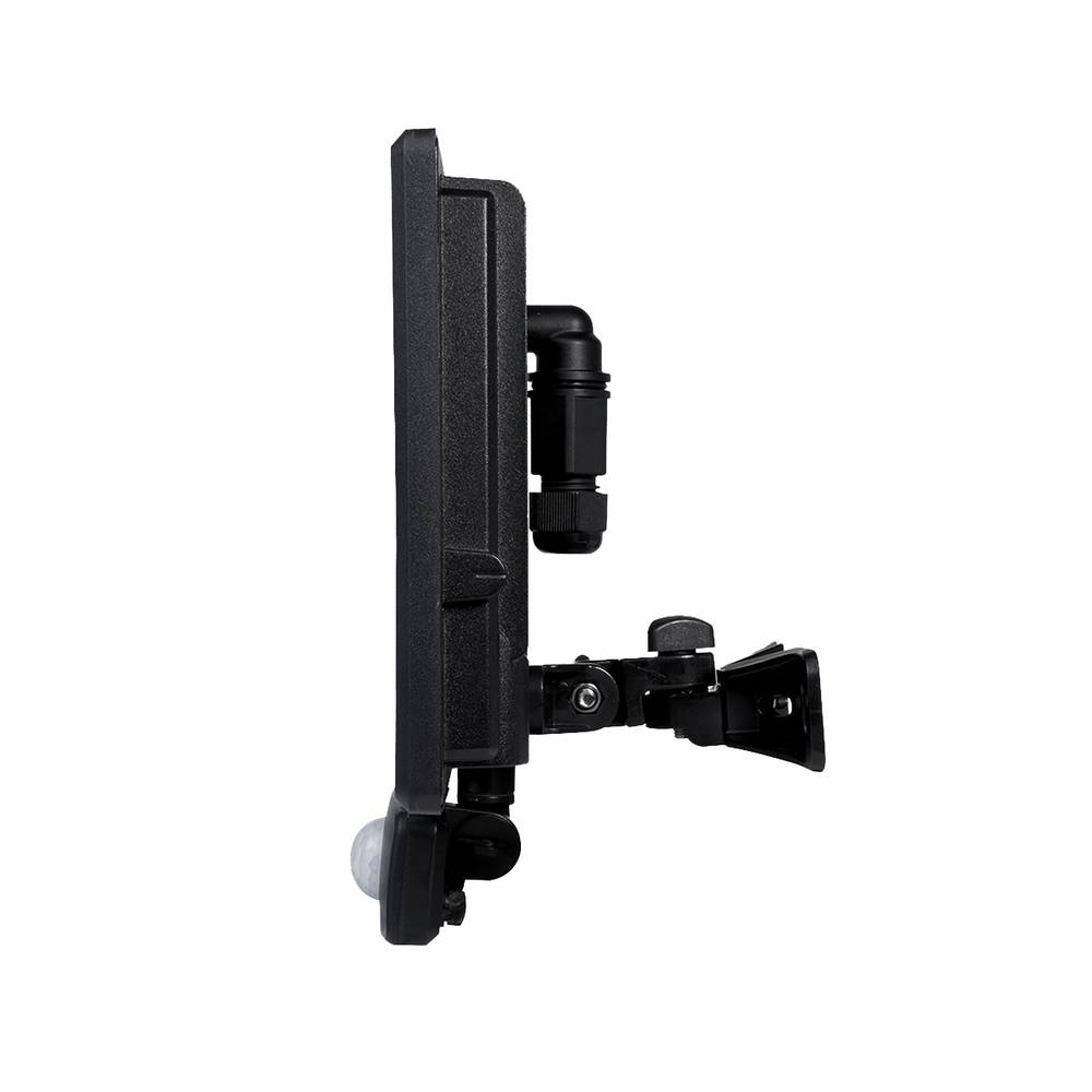 Projecteur LED Noir 50W 5500lm IP65 4000K détecteur de mouvement 3 réglages fixation orientable 3D-2