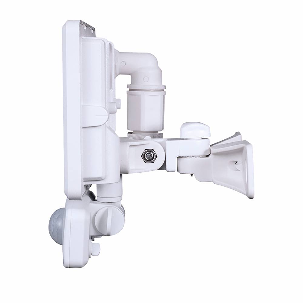 Projecteur LED Blanc 10W 940lm IP65 4000K détecteur de mouvement 3 réglages fixation orientable 3D-2