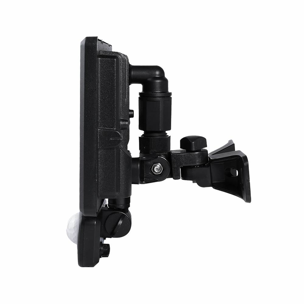 Projecteur LED Noir 20W 1880lm IP65 4000K détecteur de mouvement 3 réglages fixation orientable 3D-3