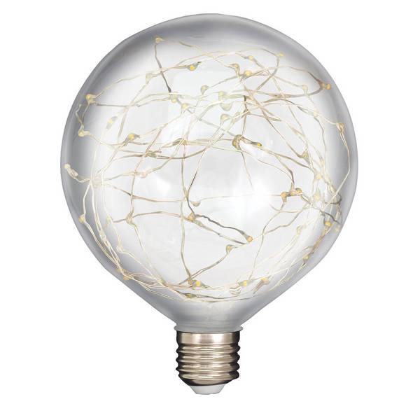 Ampoule LED Globe E27 Diam. 120mm 1.5W 55lm 3000K  plastique haute résistance conçue pour l'extérieur